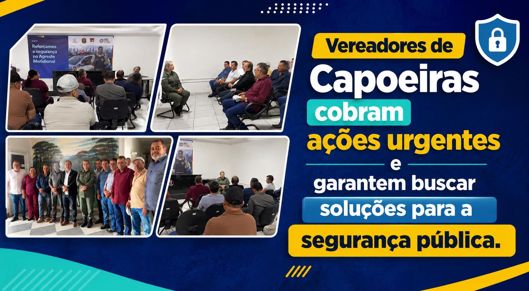 Imagem da notícia Legislativo e Executivo cobram reforço na segurança pública durante reunião com comandante da PM em Garanhuns.